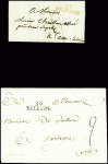 Bellême : 8 lettres dont L1, L2, MP rouges "59 Bel