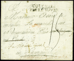 Lettre avec au verso marque manuscrite "DEB CE Mgn
