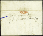 Lettre avec au verso marque manuscrite "DEB CE Mgn