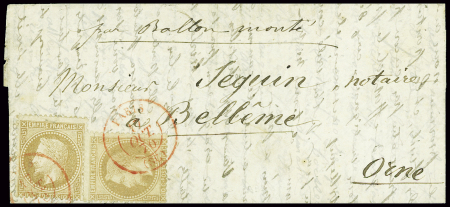 N°28, 2 pièces, onb CAD rouge "Paris (SC)" (17 oct