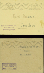 2 lettres avec griffes violettes "Feldkommandantur