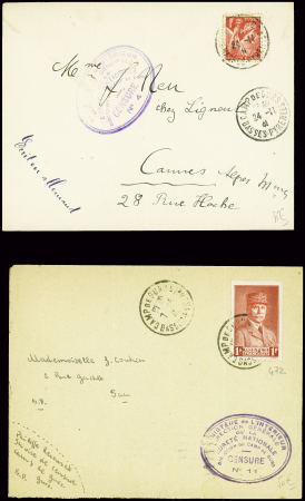 2 lettres d'internés au camp de Gurs Basses Pyréné