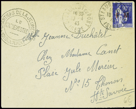 FM n°9 obl St Laurent du Pont St Isère (1943) sur 