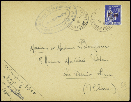 FM n°9 obl Monestier de Clermont Isère (1941) sur 