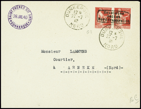 Guerre n°3 en paire obl Dunkerque (27.7.40) sur le
