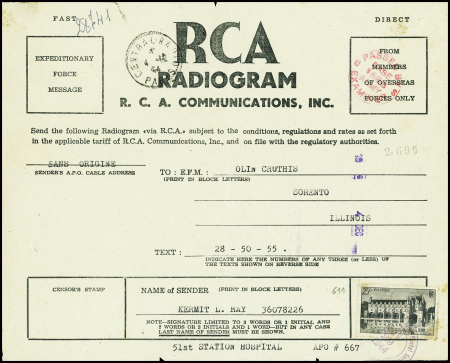 N°611 obl CAD violet de l'APO 667 (nov 1944) sur t
