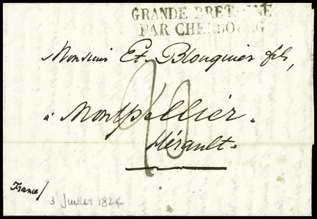 Lettre avec texte de Guernesey pour Montpellier (1