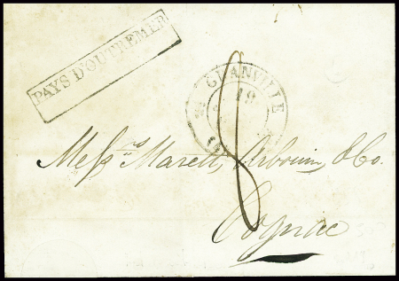 Lettre datée de Jersey (13 janv 1837) pour Cognac 
