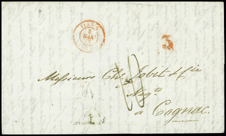 Lettre de Jersey pour Cognac avec CAD d'entrée rou