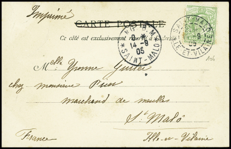 GB n°106 obl CAD type 04 "Saint Malo Ille et Vilai