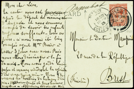 GB n°140 obl Jersey (1913) + marque manuscrite "Pa