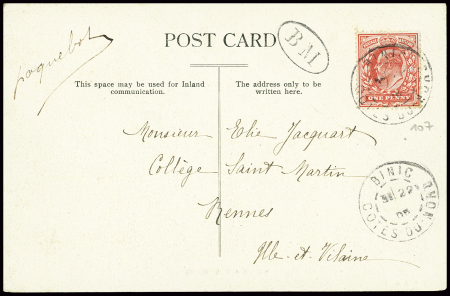 GB n°107 obl CAD "Binic Cotes du Nord" (1905) + ma