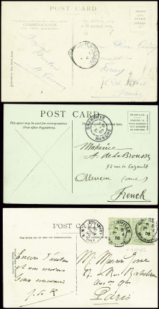 3 CP AFF GB 106 ou 107 obl Granville (1907 - 1908 