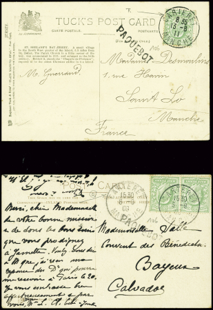 2 CP : n°106, seul et en paire obl CAD 1 cercle "C