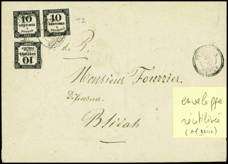 Lettre avec CAD perlé T22 "Boufarick Algérie" (185