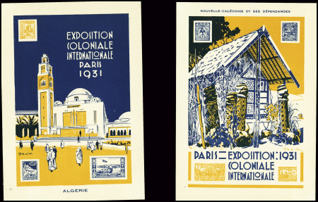 Série de 12 CP 15c Semeuse brun TSC Expo coloniale