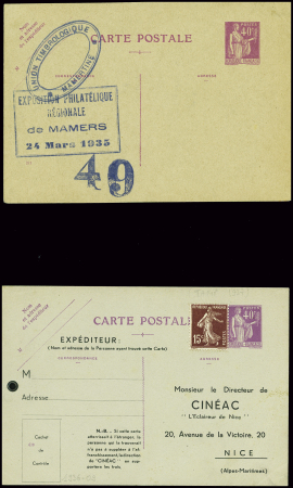 2CP neuves 40c Paix : 4e expo philatélique de Mame