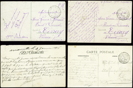 11 CP majorité 1914 - 1918 dont 2 CAD "Tresor et p