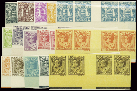 N°73 à 85 + 87 en bande de 4 non dentelées interpa