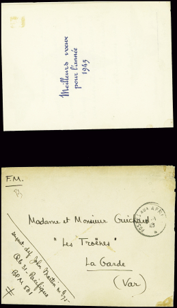 Lettre en franchise avec CAD "Poste aux armées" (3