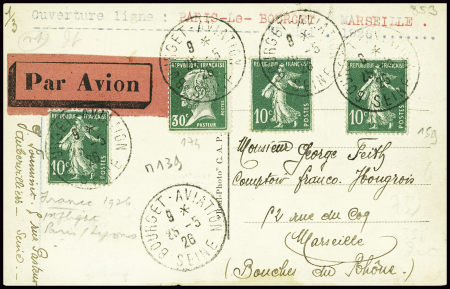 N°159, 3 pièces + 174 obl CAD "Bourget aviation Se