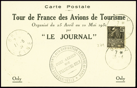 25.4/ 11.5.31 Tour de France des avions de tourism