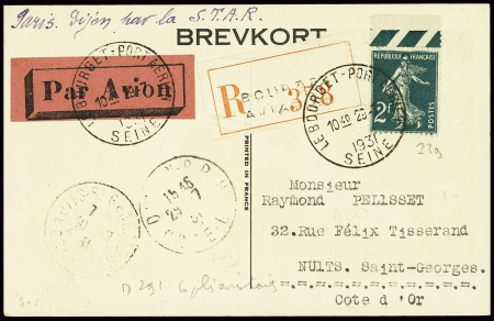 N°239 obl CAD horoplan "Le Bourget port aérien Sei