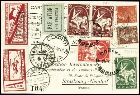 N°189 + 243 obl Strasbourg (12.5.32) en mixte avec