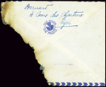 N°517 en paire obl Cannes (25.9.42) sur env brûlée