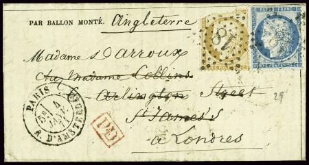 N°36, défectueux + n°37 obl étoile 18 + CAD "Paris