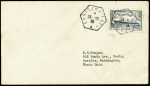 3 lettres : n°322 obl hex "Cuirassé Courbet" (1938