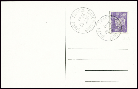 N°509 obl CAD "France européenne Paris" (8.4.42) s