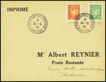 N°511 + 513 obl CAD "EXPon antibolchevique Toulous