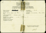 Laissez passer bilingue provisoire d'un soldat de 