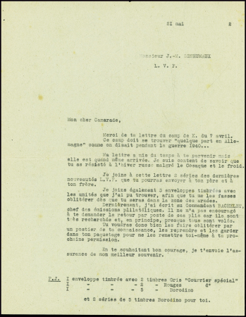 2 documents : correspondance adressée à Jean Trica