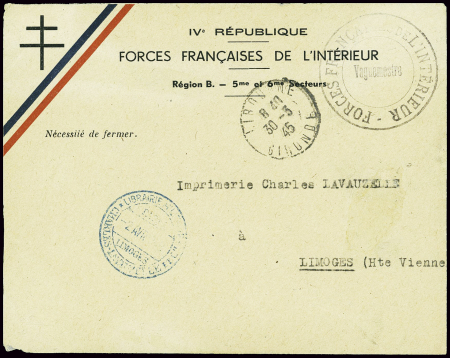 lettre en franchise avec bandeau tricolore + en-tê