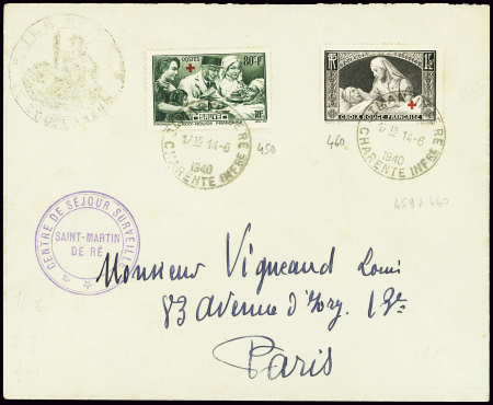 N°459 + 460 obl CAD horoplan "St Martin de Ré Char