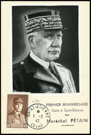 N°470 obl CAD "Saint Etienne Loire" (1.3.42) sur C