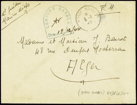 Lettre en franchise avec CAD "poste navale" (8.1.4