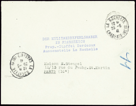 Lettre en franchise avec CAD "La Rochelle Charente