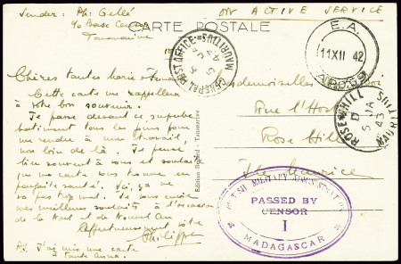 CP illustrée (Hotel des Postes de Tananarive) avec