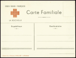 Carte familiale neuve à en-tête "Croix rouge franç