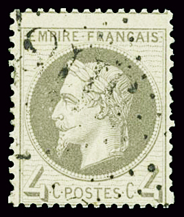 N°27 4c gris  obl GC 5118 Yokohama, TB