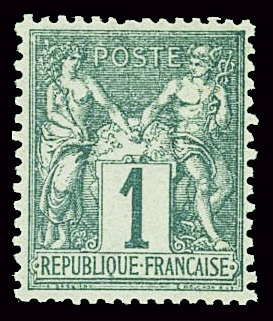 N°61 1c vert, neufs *, TB