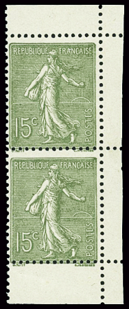 N°130e paire de carnet papier blanc, neuf **, TB