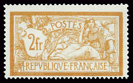 N°145d 2f Merson, variété sans teinte de fond, neu