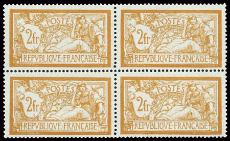 N°145d 2f Merson, variété sans teinte de fond, en 