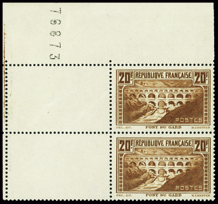 N°262f types IIA et IIB se tenant, cdf, neuf **, T