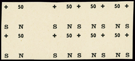 N°552 essai de surcharge en noir, en bloc de 8, ns