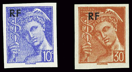 N°657 + n°658a 2 valeurs non dentelées, neufs **, 